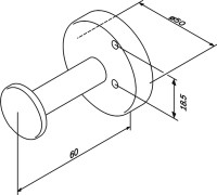 Крючок AM.PM Inspire V2.0 A50A35800 глянцевый хром, на шурупах