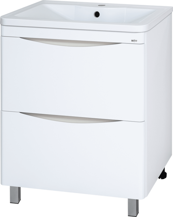 Тумба под раковину Misty Атлантик П-Атл-01060-0112Я белая, 60 с 2 ящиками