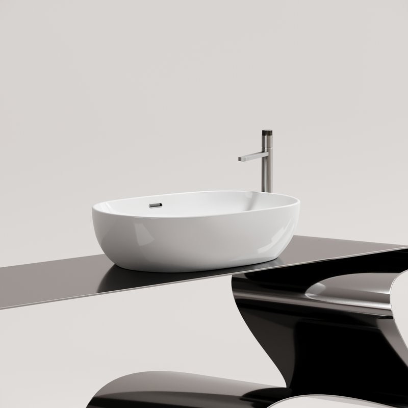 Накладная раковина Ceramicanova Element CN6064 белая глянцевая