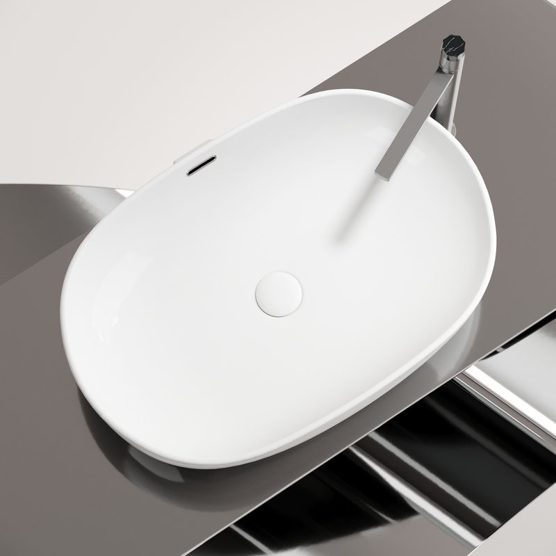 Накладная раковина Ceramicanova Element CN6064 белая глянцевая