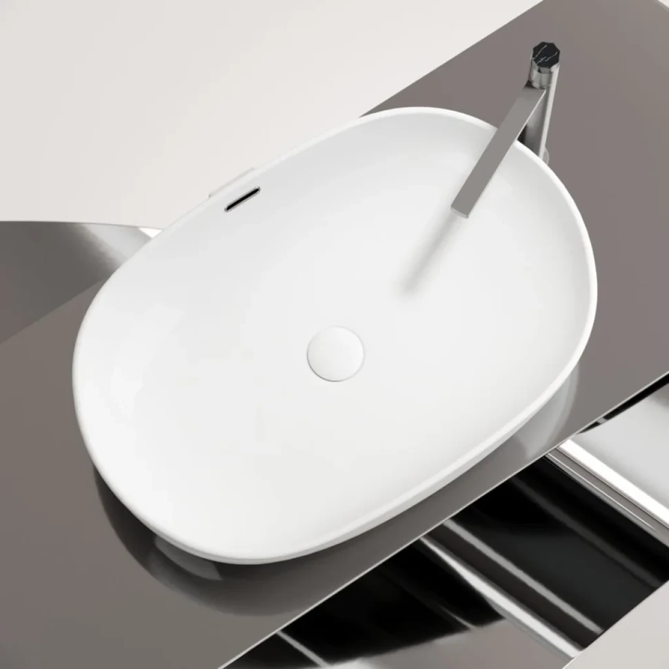 Накладная раковина Ceramicanova Element CN6064 белая глянцевая