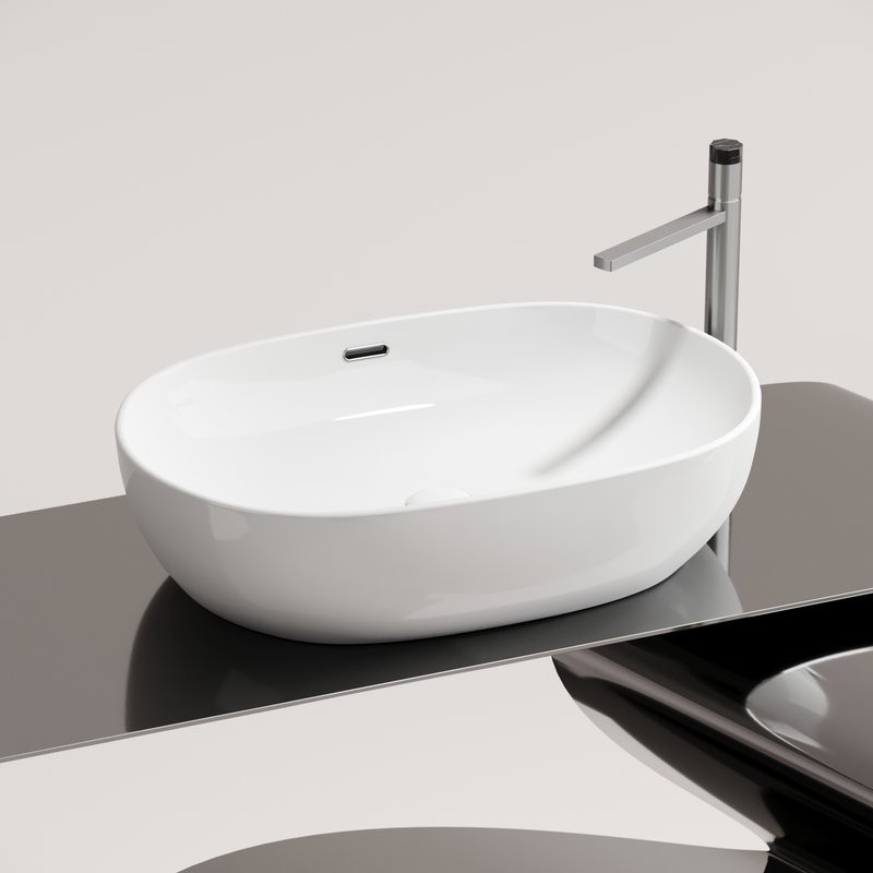 Накладная раковина Ceramicanova Element CN6064 белая глянцевая