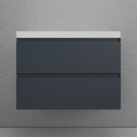 Тумба подвесная "Манхэттен 80" ЭМАЛЬ, под раковину ASTI, 2 ящика, PLUS, графит Тумба подвесная "Манхэттен 80" ЭМАЛЬ, под раковину ASTI, 2 ящика, PLUS, графит