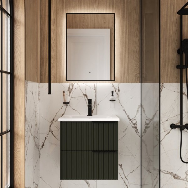 Мебель для ванной комнаты STWORKI Хаммель 55 грин софт