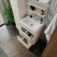 Тумба с раковиной Бриклаер Чили 60 светлая лиственница С