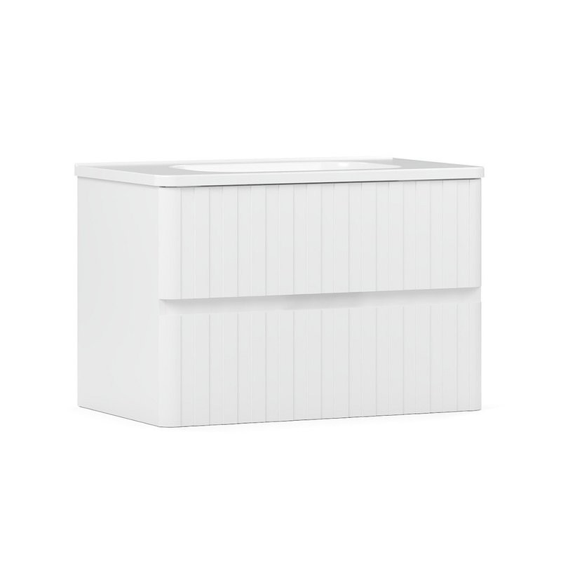 Тумба под раковину без столешницы Belux Осло 80 подвесная, белая матовая