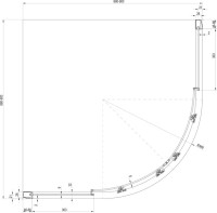 Душевой уголок Ravak Blix BLCP4-90 Sabina Transparent, профиль хром