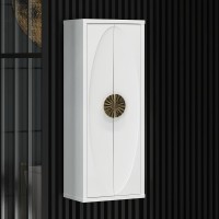 Шкаф пенал для ванной Opadiris Ибица подвесной, фурнитура золото