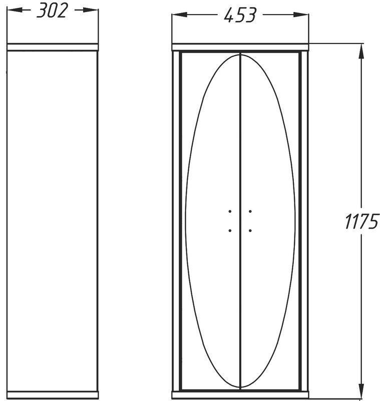 Шкаф пенал для ванной Opadiris Ибица подвесной, фурнитура золото