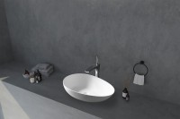 Накладная раковина Abber Stein AS2615 60 матовая белая, искусственный камень