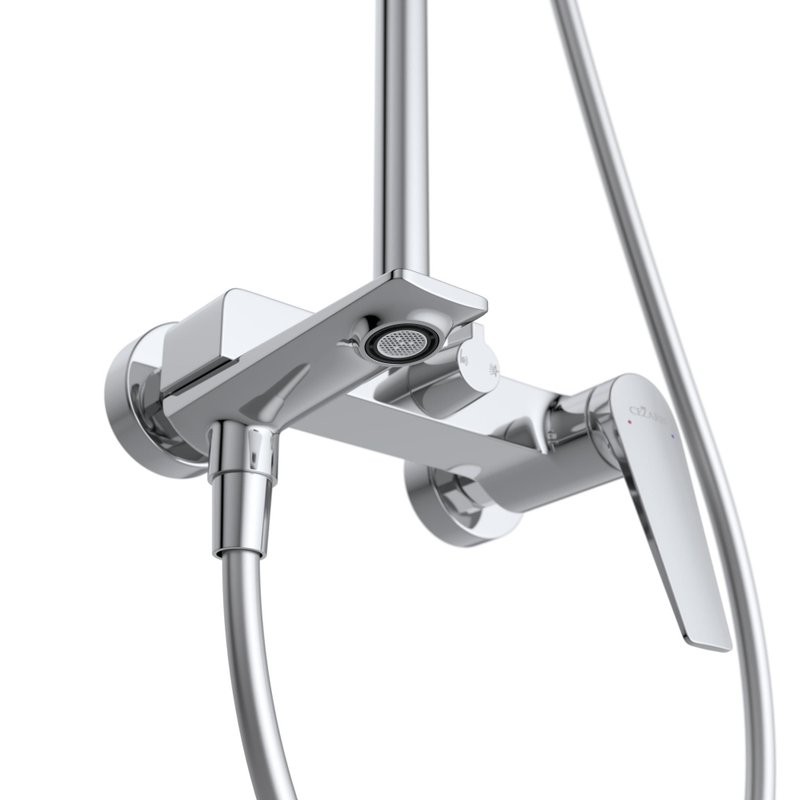 Душевая стойка Cezares Liner CVD-01 со смесителем и изливом, хром