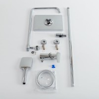 Душевая стойка Cezares Liner CVD-01 со смесителем и изливом, хром