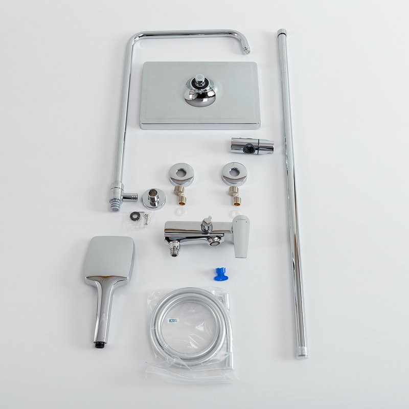 Душевая стойка Cezares Liner CVD-01 со смесителем и изливом, хром