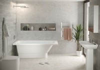 Ванна из искусственного камня Фэма Виктория 170x70 см, отдельностоящая, белая, на ножках, с подиумом