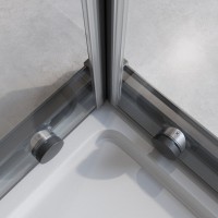 Душевой уголок Cezares Relax RELAX-304-A-2-100-C-GM 100x100, профиль оружейная сталь