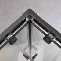 Душевой уголок Cezares Relax RELAX-304-A-2-100-C-GM 100x100, профиль оружейная сталь