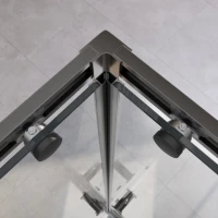 Душевой уголок Cezares Relax RELAX-304-A-2-100-C-GM 100x100, профиль оружейная сталь