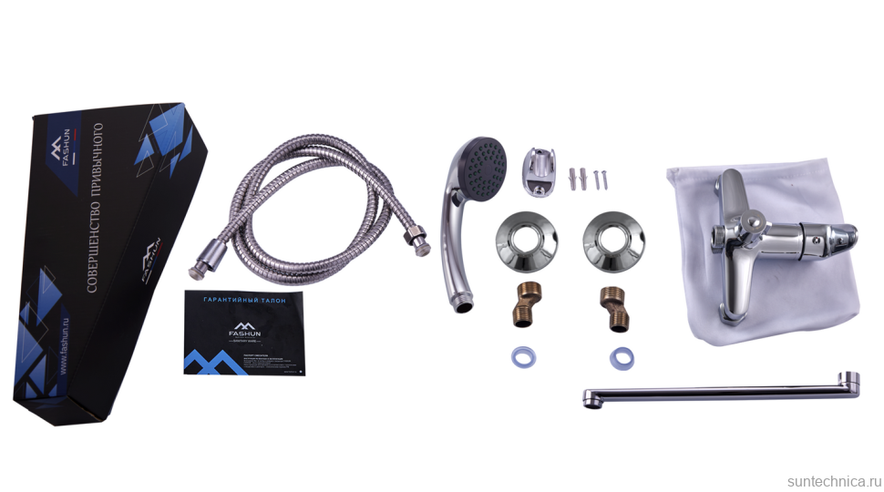 Смеситель с длинным изливом для ванны Fashun A2216N хром