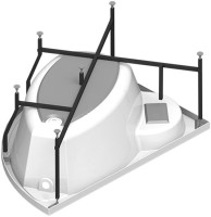 Акриловая ванна Radomir Vannesa Massage 2-75-2-1-0-218 Алари классик, L 170x120 см, угловая, левая, пристенная, с гидромассажем, белая, асимметричная, с каркасом, с экраном, с сиденьем, со сливом-переливом