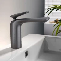 Смеситель для раковины металл Gun Metal, AQUAme Como AQM6510GM