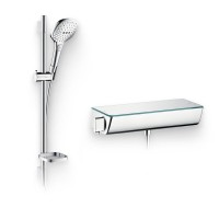 Душевой комплект Термостат Hansgrohe Ecostat Select 13161000 для душа + Гарнитур Raindance Select E 120 26620000