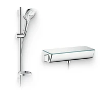 Душевой комплект Термостат Hansgrohe Ecostat Select 13161000 для душа + Гарнитур Raindance Select E 120 26620000