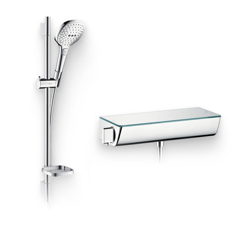 Душевой комплект Термостат Hansgrohe Ecostat Select 13161000 для душа + Гарнитур Raindance Select E 120 26620000