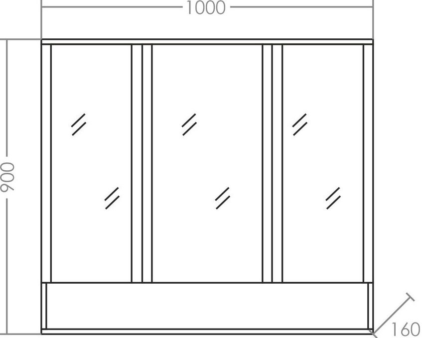 Зеркало-шкаф СаНта Вегас 100