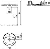 Накладная раковина Creavit Nice NC046-00CB00E-0000 белая глянцевая
