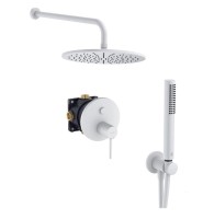 Душевой комплект Kludi Bozz 386585376 С ВНУТРЕННЕЙ ЧАСТЬЮ, белый матовый