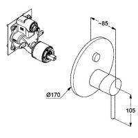 Душевой комплект Kludi Bozz 386585376 С ВНУТРЕННЕЙ ЧАСТЬЮ, белый матовый