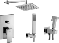 Комплект для ванной Paffoni Elle KITZEL015CR/M С ВНУТРЕННЕЙ ЧАСТЬЮ, верхний душ 20 см, хром