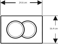 Комплект Унитаз подвесной VitrA Zentrum Round 7786B003-0075 безободковый + Крышка 801-003-019 с микролифтом + Инсталляция Geberit Duofix Delta 458.149.21.1 с кнопкой смыва, хром