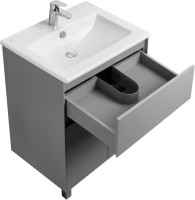 Мебель для ванной комнаты AQUATON Форест 60 туманный серый, раковина Элина 60