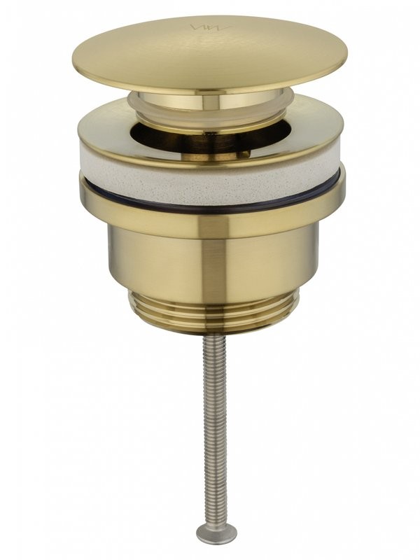 Донный клапан для раковины Wonzon & Woghand WW-88SS07-BG без перелива, брашированное золото