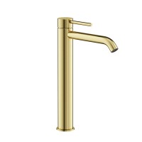 Смеситель для раковины высокий Sancos Etna, брашированное золото, PVD покрытие, SC9002BG