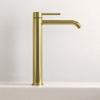 Смеситель для раковины высокий Sancos Etna, брашированное золото, PVD покрытие, SC9002BG
