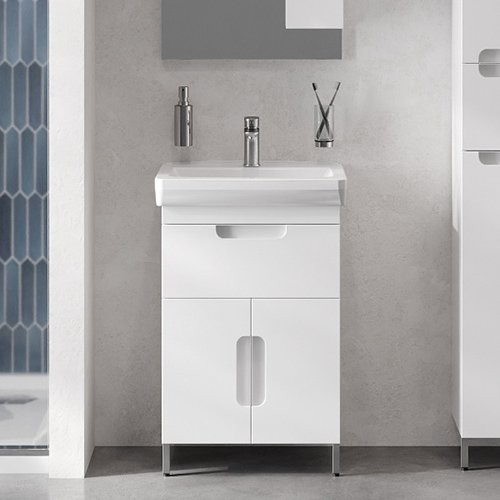 Тумба с раковиной Belux Мадейра Н 55-01 напольная, белая