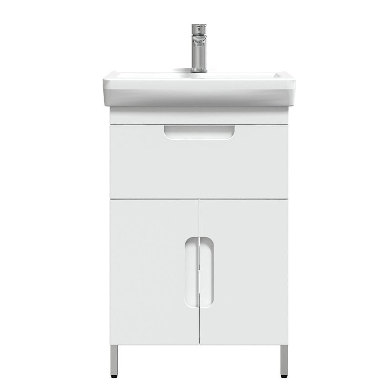 Тумба с раковиной Belux Мадейра Н 55-01 напольная, белая