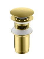 Донный клапан для раковины Timo 8011/20 с переливом, шлифованное золото