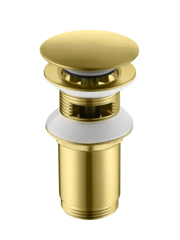 Донный клапан для раковины Timo 8011/20 с переливом, шлифованное золото