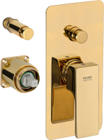 Встраиваемый смеситель для душа и ванны Remer Absolute AU09KBDO С ВНУТРЕННЕЙ ЧАСТЬЮ, золото