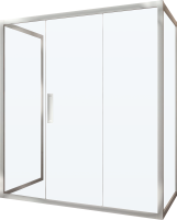 Душевой уголок Kubele DE019 R3U-CLN-CH 140х100 см, профиль хром
