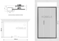 Душевой уголок Kubele DE019 R3U-CLN-CH 140х100 см, профиль хром
