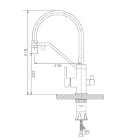 Смеситель для кухни с подключением фильтра Raglo R85.62, хром Смеситель для кухни с подключением фильтра Raglo R85.62, хром
