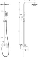 Душевая стойка Wonzon & Woghand WW-88739009-BG брашированное золото