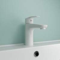 Комплект для ванной IDDIS Ray Душевая стойка IDDIS Ray RAYWT3Fi06 + Смеситель для раковины RAYWT00i01, белый