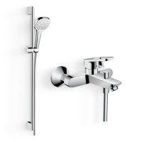 Душевой комплект Смеситель Hansgrohe Logis Loop Logis loop 71244000 + Гарнитур Croma Select E Multi 26590400