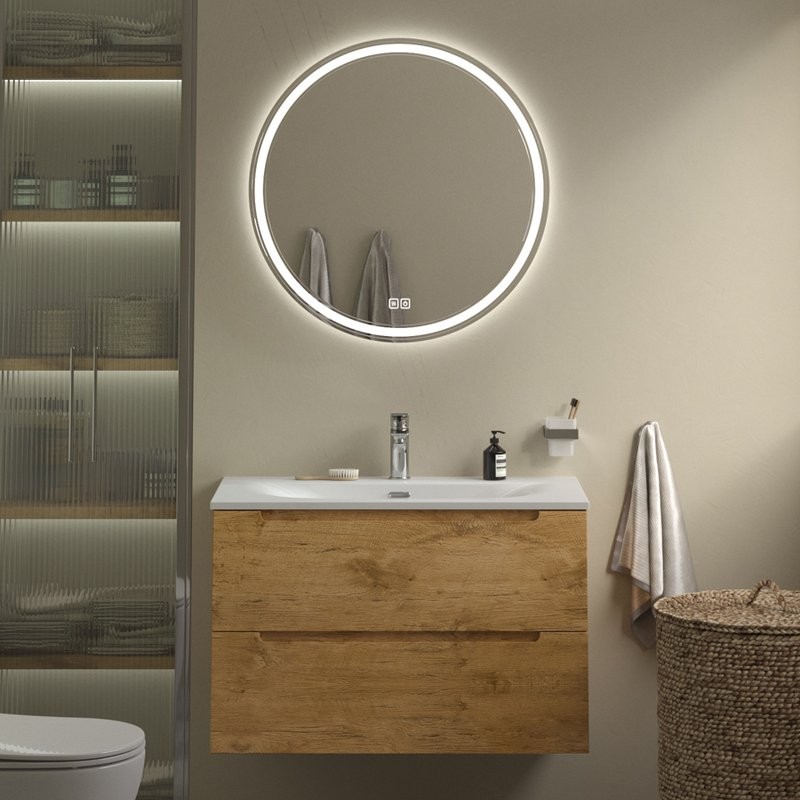 Тумба с раковиной BelBagno Etna 39 80 rovere nature, раковина BB-8099-3-80