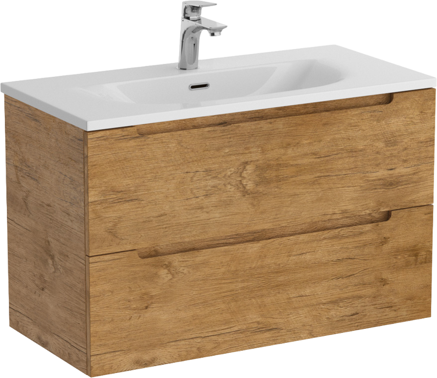 Тумба с раковиной BelBagno Etna 39 80 rovere nature, раковина BB-8099-3-80